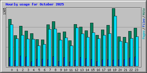 Hourly usage for October 2025